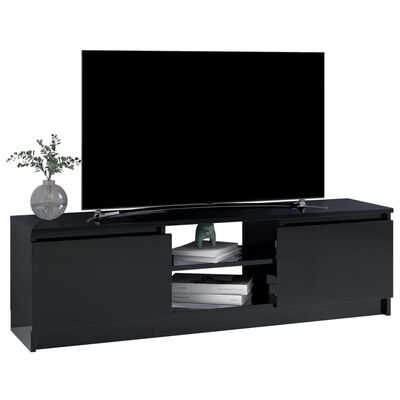 vidaXL TV ormarić od iverice visoki sjaj crni 120 x 30 x 35,5 cm
