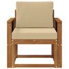 vidaXL Vanjski kauč Čvrsto drvo akacije i poliester Prirodna