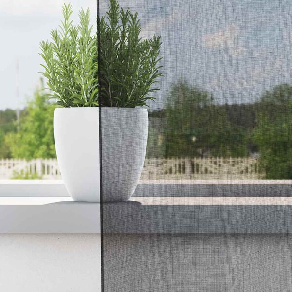 vidaXL Voile zavjese s ušicama 2 kom crne 140x140 cm