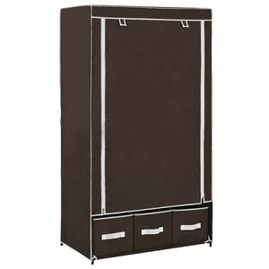 282458 vidaXL Wardrobe Brown 87x49x159 cm Fabric