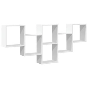vidaXL Zidna polica bijela 159x18x66 cm od konstruiranog drva