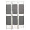 vidaXL Sobna pregrada s 3 panela siva 105 x 165 cm od tkanine