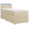 vidaXL Boxspring krevet s madracem Krem 80 x 200 cm Tkanina