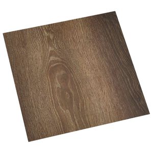 vidaXL Samoljepljive Pločice za Pod Smeđa i crna 30,5 x 30,5 cm