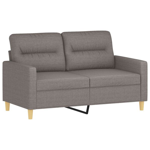 vidaXL 2-dijelni set sofa s jastucima smeđesivi od tkanine