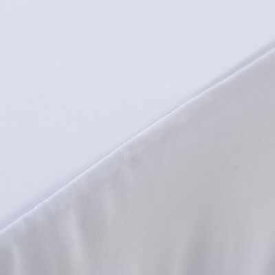 vidaXL Rastezljive navlake za stol 2 kom duge 243 x 76 x 74 cm bijele