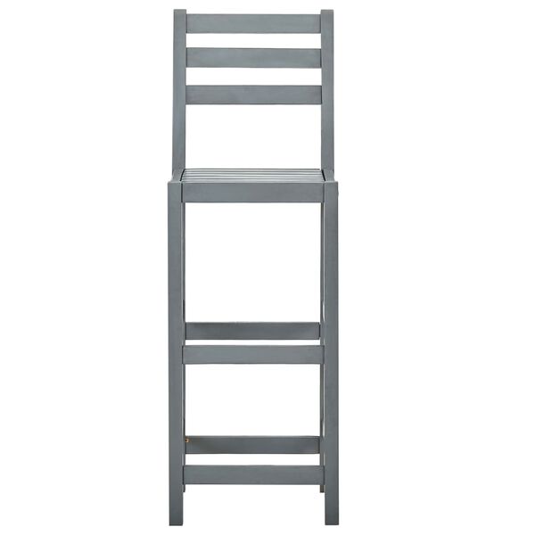 vidaXL Barski stolci od masivnog bagremovog drva 4 kom sivi