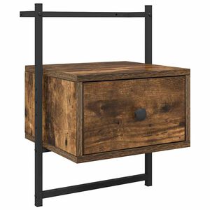 vidaXL Noćni ormarić zidni boja hrasta 35x30x51 cm konstruirano drvo
