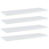 vidaXL Police za knjige 4 kom visoki sjaj bijele 60x20x1,5 cm drvene