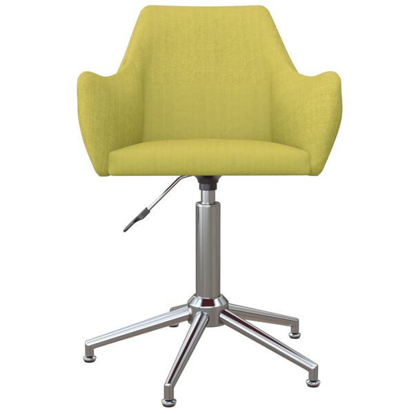 vidaXL Okretne blagovaonske stolice od tkanine 4 kom zelene