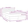vidaXL Box spring krevet s madracem tamnozeleni 140x210 cm bar&scaron;unasti