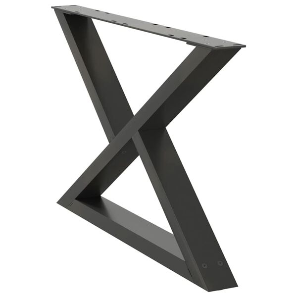 vidaXL Noge za klub stolić 2 kom. antracit 70 x (42-43,3) cm čelik