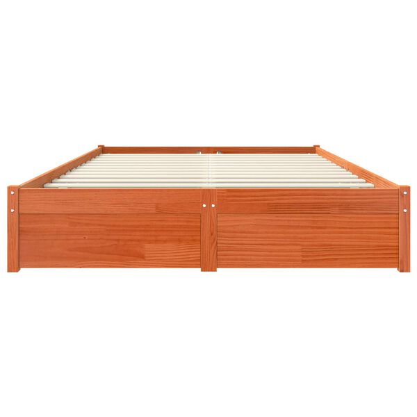 vidaXL Krevetna konstrukcija Vosak smeđa 120 x 200 cm
