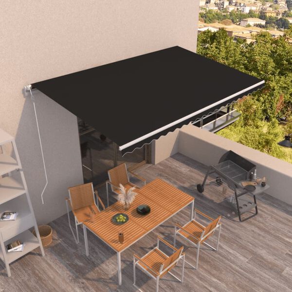 vidaXL Tenda na automatsko uvlačenje 500 x 350 cm antracit