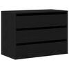 vidaXL Ormar s ladicama 3-Ladica Crna 80 x 41 x 58 cm