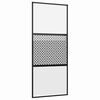 vidaXL Staklena vrata 90 x 2 x 205 cm Aluminij Crna