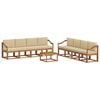 vidaXL Set vanjskih sofa 9 kom. Prirodna i bež