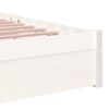 vidaXL Okvir za krevet bijeli od masivnog drva 90 x 190 cm mali