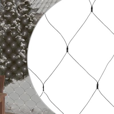 vidaXL Božićna svjetlosna mreža hladna bijela 3 x 2 m 204 LED