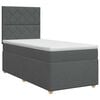 vidaXL Boxspring krevet s madracem Tamnosiva Jjedan Tkanina