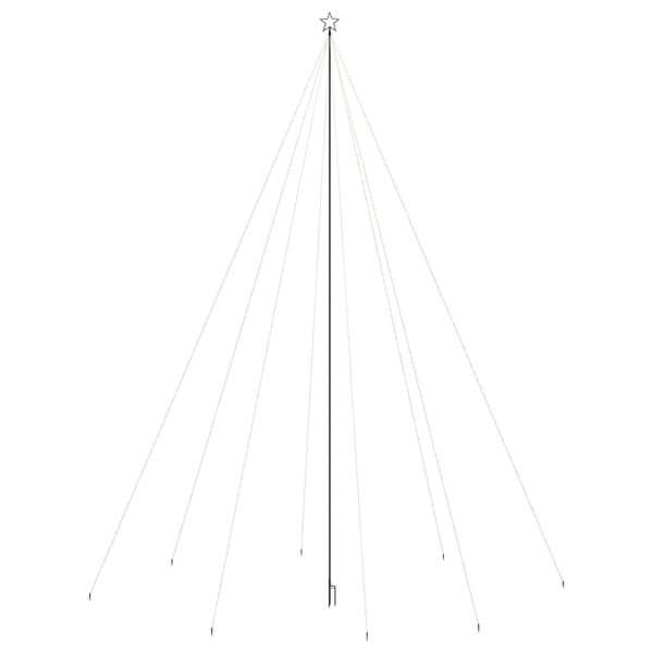 vidaXL LED božićno drvce unutarnje vanjsko 1300 LED hladno bijelo 8 m