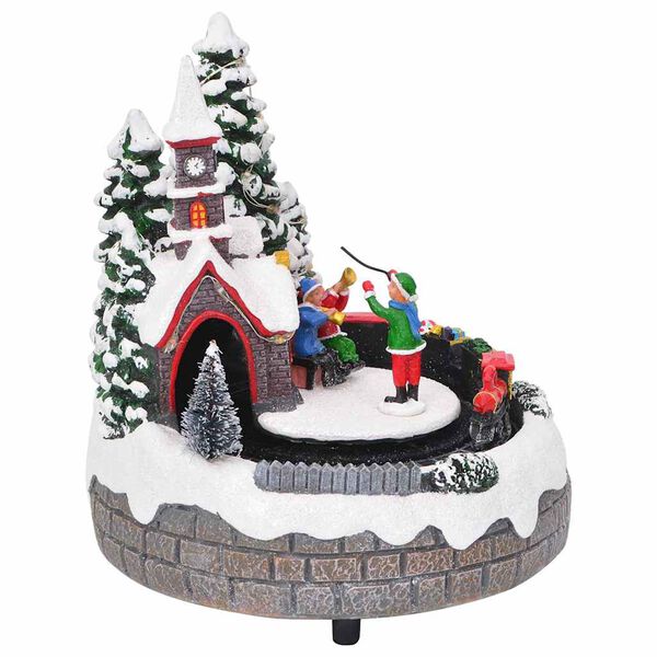 vidaXL Božićni stol Šareni 16 x 16 x 19 cm Smola