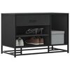 vidaXL Klupa za cipele crna 80x40x53,5 cm od drveta i metala