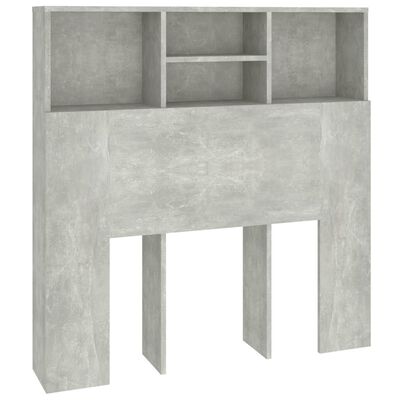 vidaXL Uzglavlje s ormarićem siva boja betona 100 x 19 x 103,5 cm