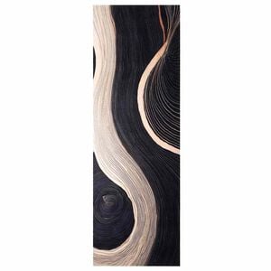vidaXL Kuhinjski Tepih Crna 180 x 60 cm Bar&scaron;un