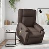 vidaXL Električni masažni naslonjač na podizanje od umjetne kože smeđi