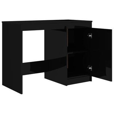 vidaXL Radni stol visoki sjaj crni 100 x 50 x 76 cm od iverice