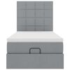 vidaXL Otomanski krevet s madracem svijetlosivi 90x200 cm tkanine