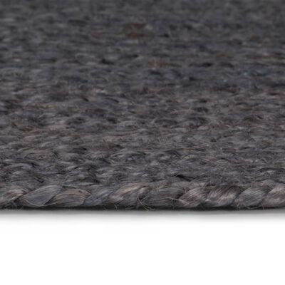 vidaXL Ručno rađeni tepih od jute okrugli 150 cm tamnosivi