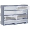 vidaXL Organizator s 8 velikih ladica 52 x 16 x 37 cm