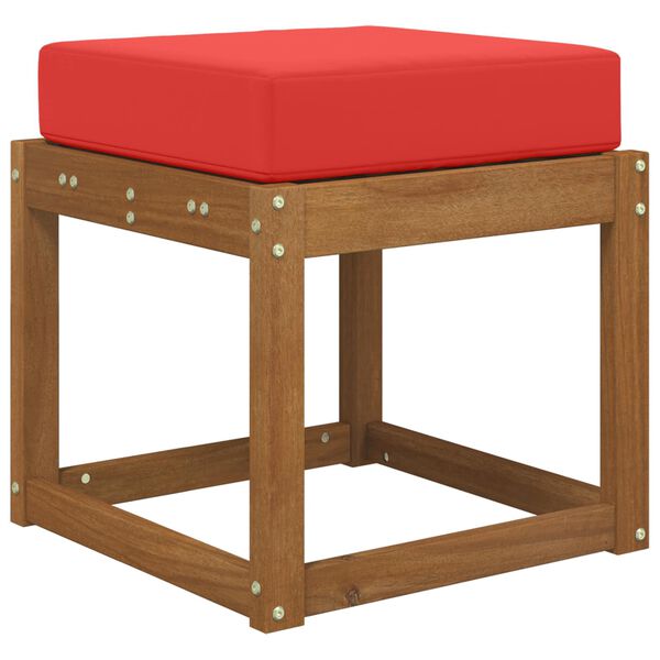 vidaXL Jastučić za sjedenje na otvorenom Crvena 40 x 40 x 8 cm