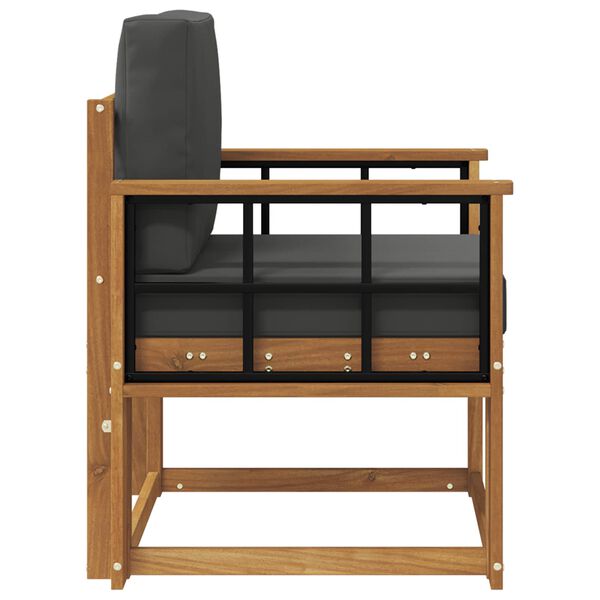 vidaXL Vanjski kauč Čvrsto drvo akacije i poliester Prirodna