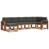 vidaXL Set vanjskih sofa s jastukom 7 pcs Prirodna i antracit