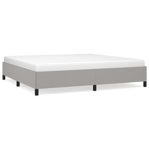 vidaXL Okvir za krevet bez madraca svjetlosivi 200 x 200 cm od tkanine
