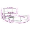 vidaXL Krevet s regalom z knjige bez madraca bijeli 120x200cm borovina