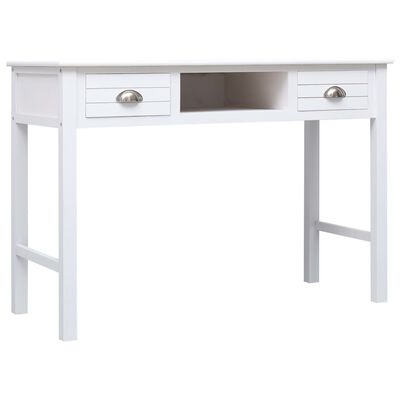 vidaXL Pisaći stol bijeli 110 x 45 x 76 cm drveni