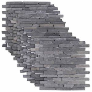 vidaXL Mozaik pločice Siva 30 x 30 cm Mramor