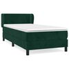 vidaXL Box spring krevet s madracem tamnozeleni 90x200 cm bar&scaron;unasti