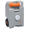 vidaXL Spremnik za vodu s kotačima za kampiranje 25 L sivi