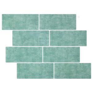 vidaXL Subway pločica 10 pcs Siva zelena 29 x 21 cm Poliuretan i PET