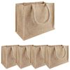 vidaXL Torbe od jute 5 pcs Prirodna 26 x 22 x 14 cm 100% Jut