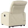 vidaXL Električni masažni naslonjač na podizanje od umjetne kože krem