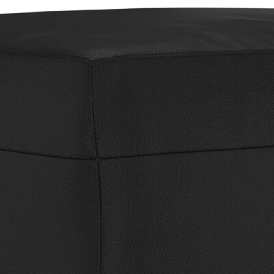vidaXL 3-dijelni set sofa s jastucima crni od umjetne kože