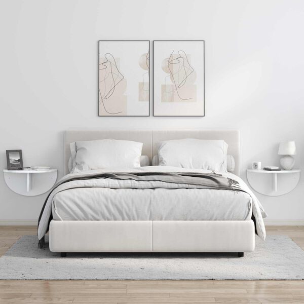 vidaXL Polica na zidu Zidne Visoki sjaj bijela 48 x 24 x 24 cm