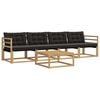 vidaXL Set vanjskih sofa 5 kom. Bijela i crna