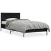 vidaXL Okvir za krevet crni 90 x 190 cm od konstruiranog drvo i metal